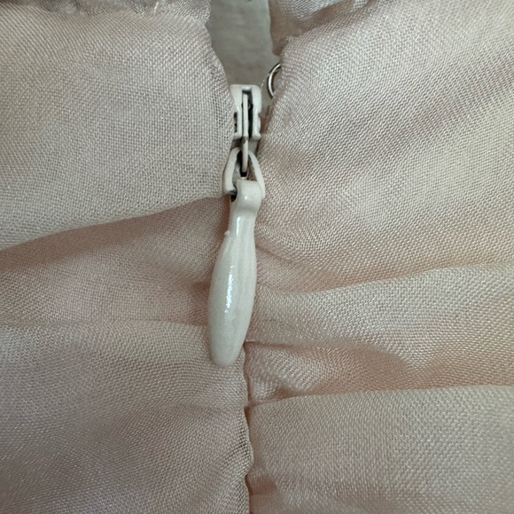 NWT Lovers + Friends Pink Ruched Sheath Dress with Bishop Sleeves Size XS - Picture 7 of 11